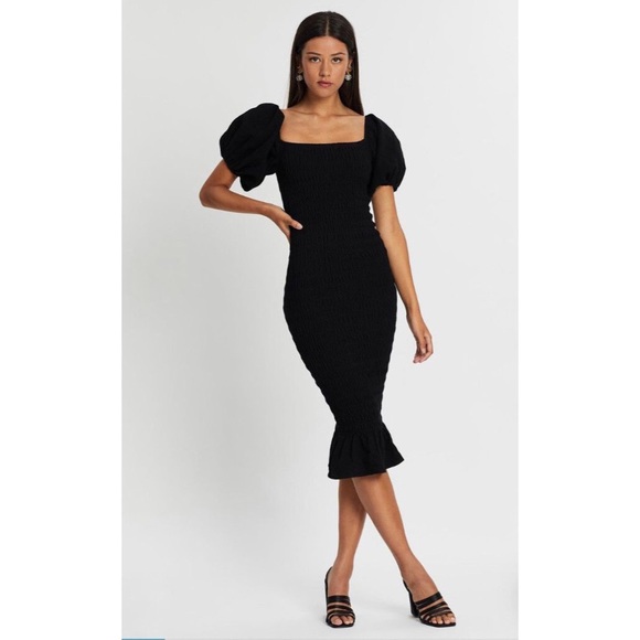 Never Fully Dressed Ruched Jojo Black Maxi - Picture 6 of 6